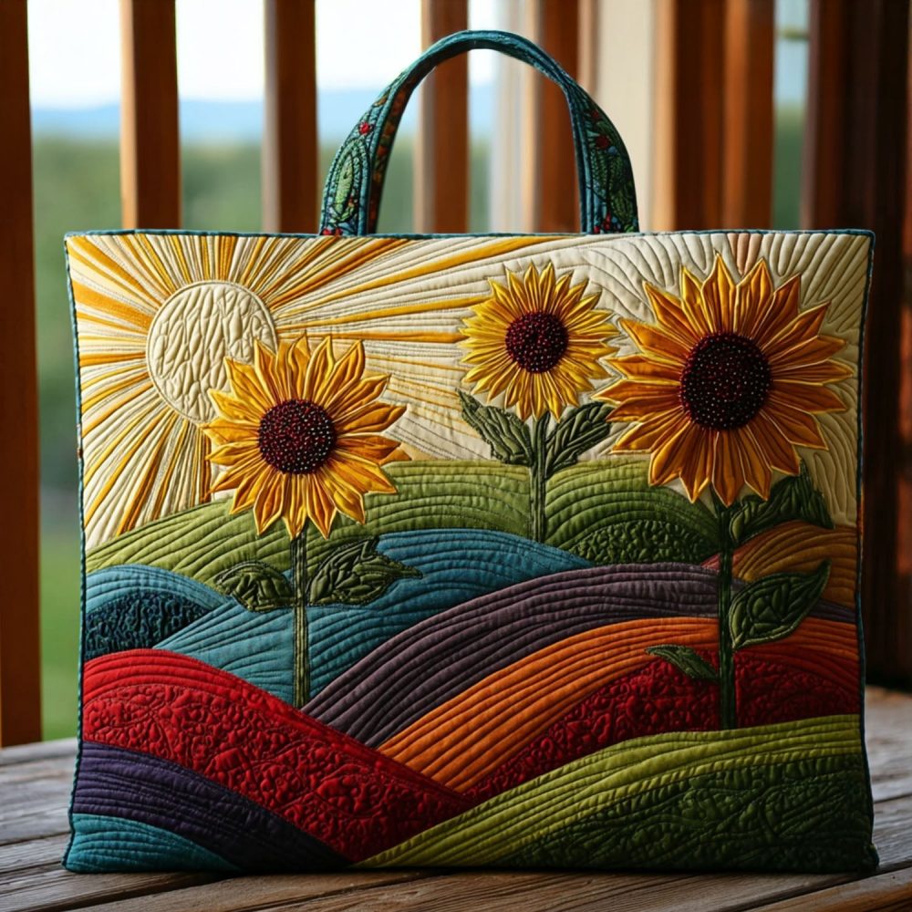 Blooming Meadows Quilted Tote Bag