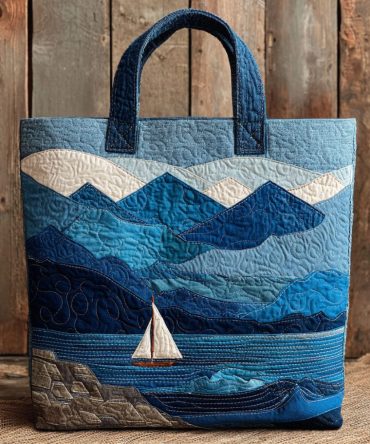 Blue Horizon Quilted Tote Bag