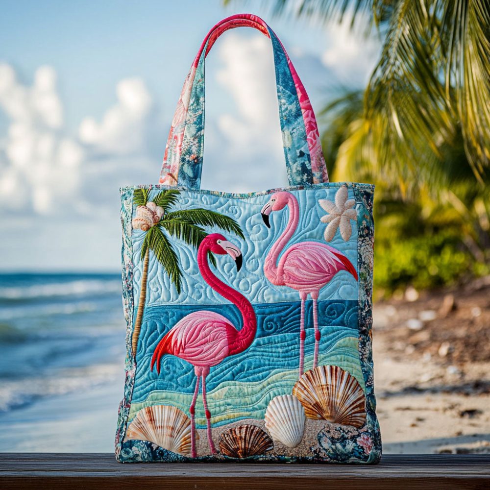 Blush Island Quilted Tote Bag