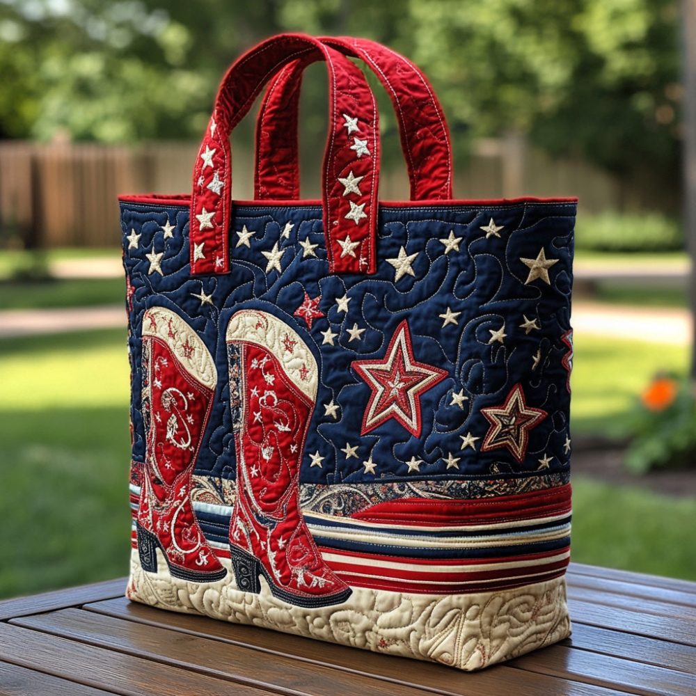 Blush Spurs Quilted Tote Bag