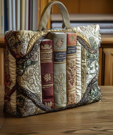 Bound To Read Quilted Tote Bag