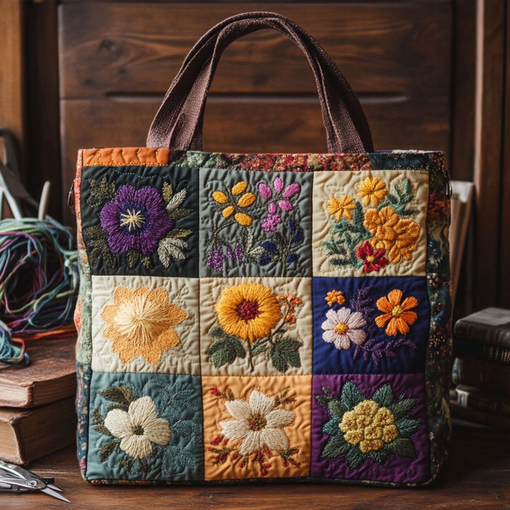 Bouquet Weave Quilted Tote Bag