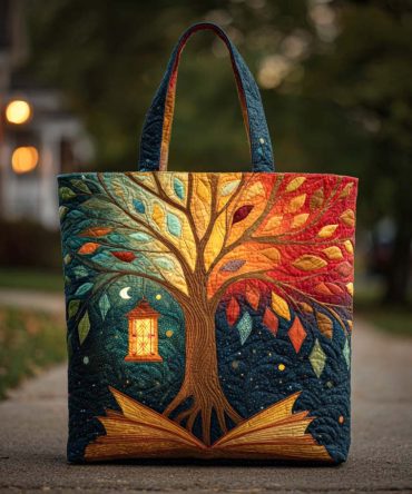 Branch Tale Quilted Tote Bag