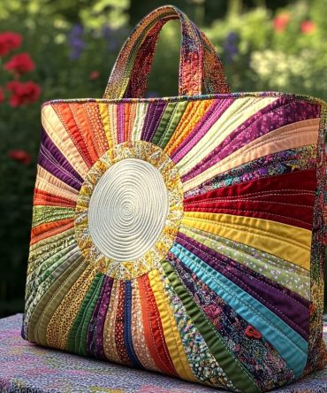 Bright Horizon Quilted Tote Bag