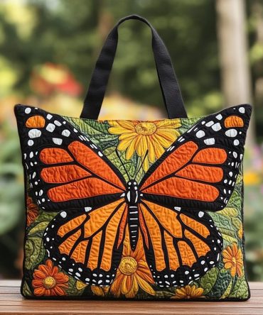 Butterfly Dream Quilted Tote Bag