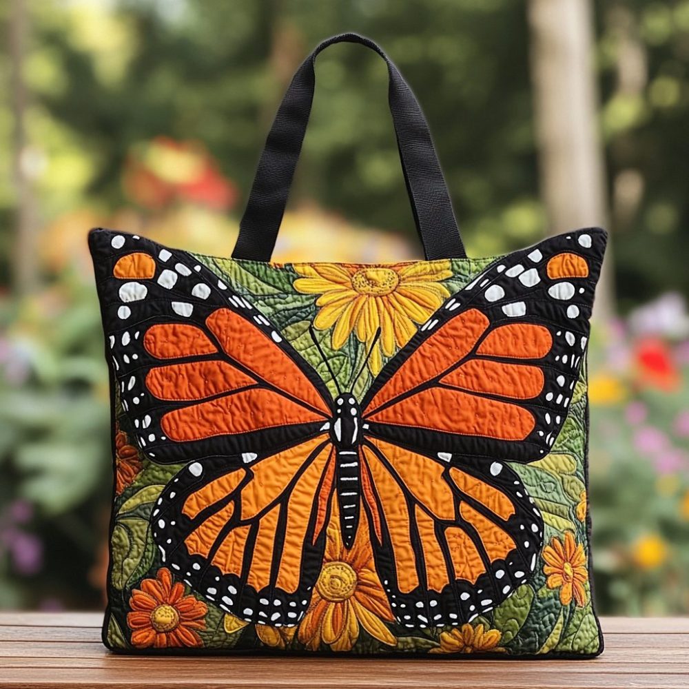 Butterfly Dream Quilted Tote Bag