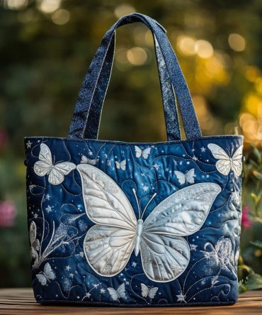 Butterfly Dreams Quilted Tote Bag
