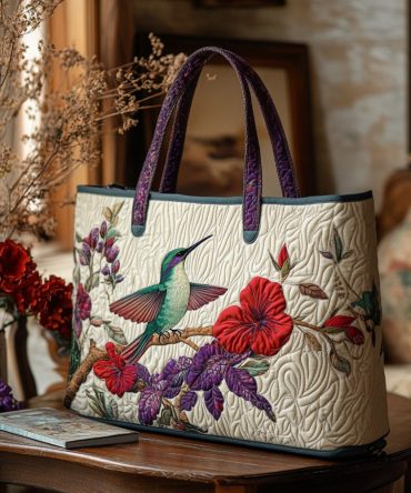 Buzz Bloom Quilted Tote Bag