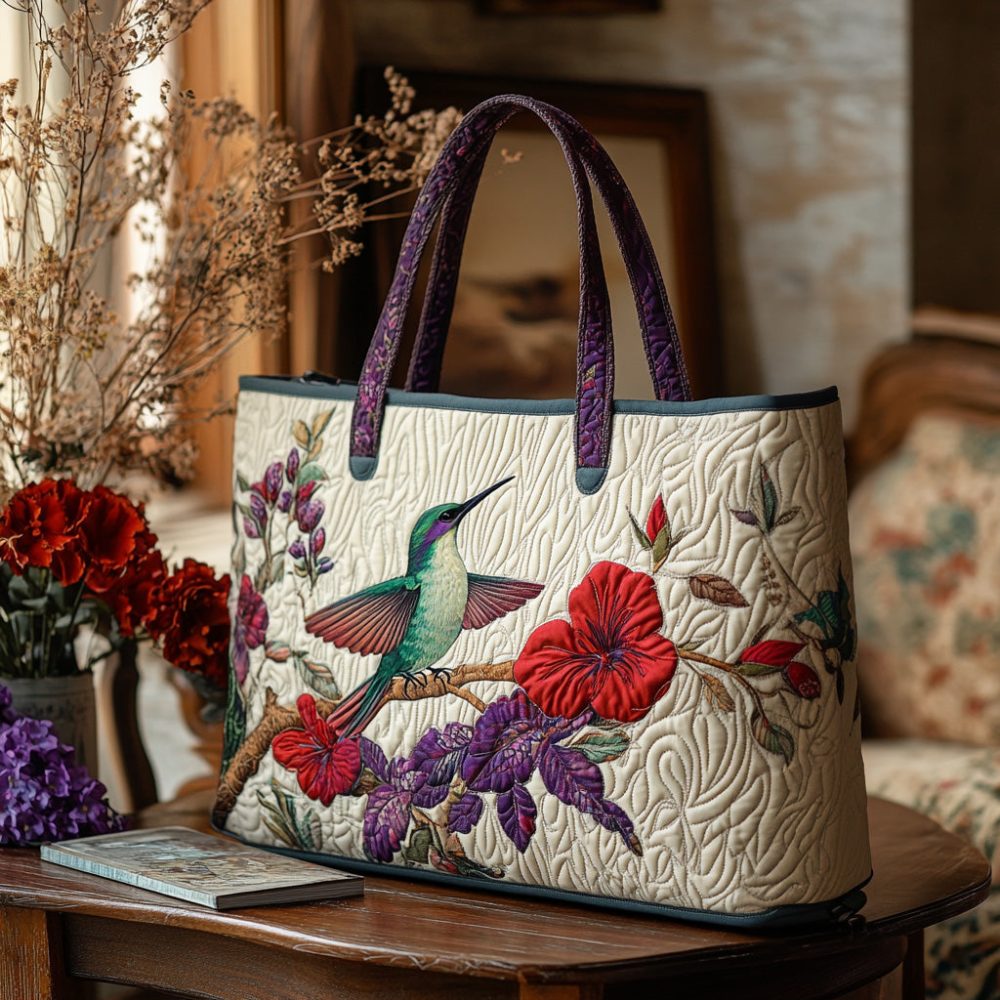 Buzz Bloom Quilted Tote Bag