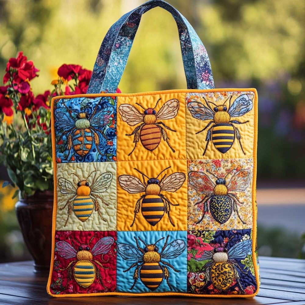 Buzz Joy Quilted Tote Bag