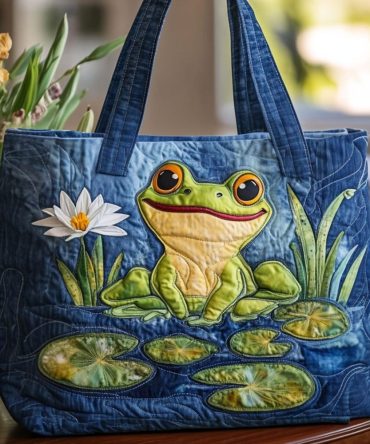 Calm In The Creek Quilted Tote Bag