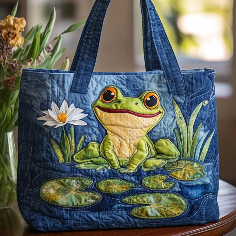 Calm In The Creek Quilted Tote Bag