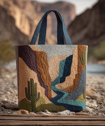 Canyon Blush Quilted Tote Bag