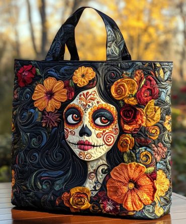 Catrina Garden Quilted Tote Bag
