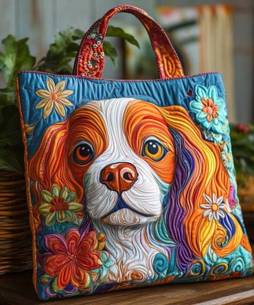 Cavalier Floral Spirit Quilted Tote Bag