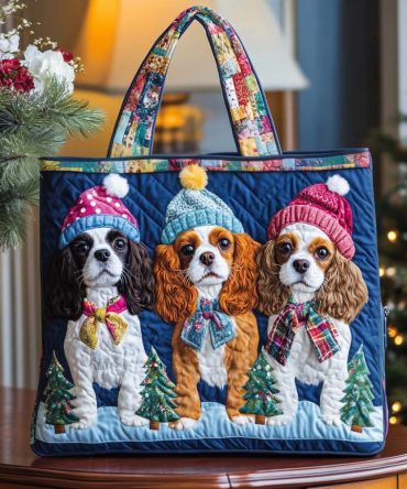 Cavalier Trio Quilted Tote Bag