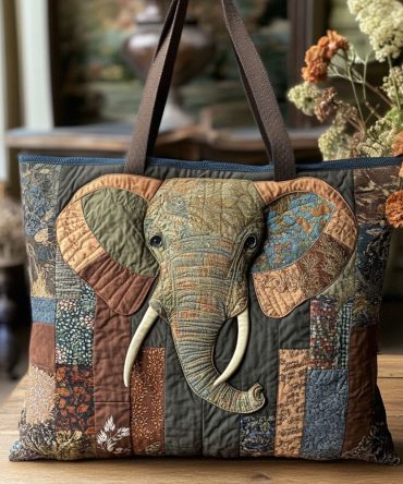 Celestial Trunk Quilted Tote Bag