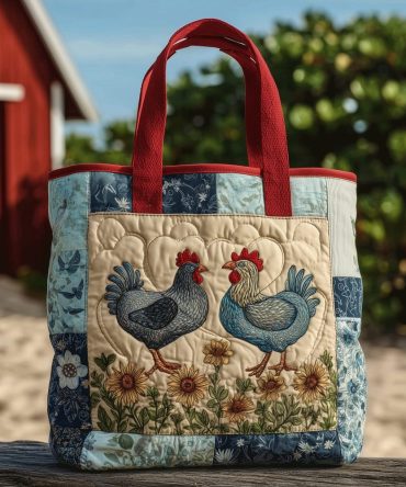 Chic Chick Quilted Tote Bag