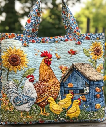 Chicken Joy Quilted Tote Bag