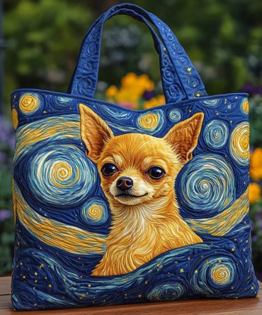 Chihuahua Dream Quilted Tote Bag