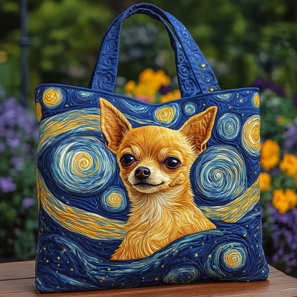 Chihuahua Dream Quilted Tote Bag