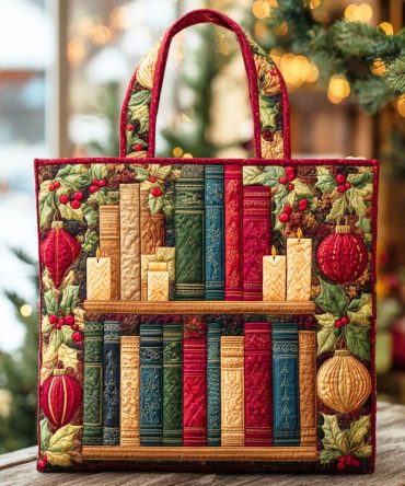 Christmas Tales Quilted Tote Bag