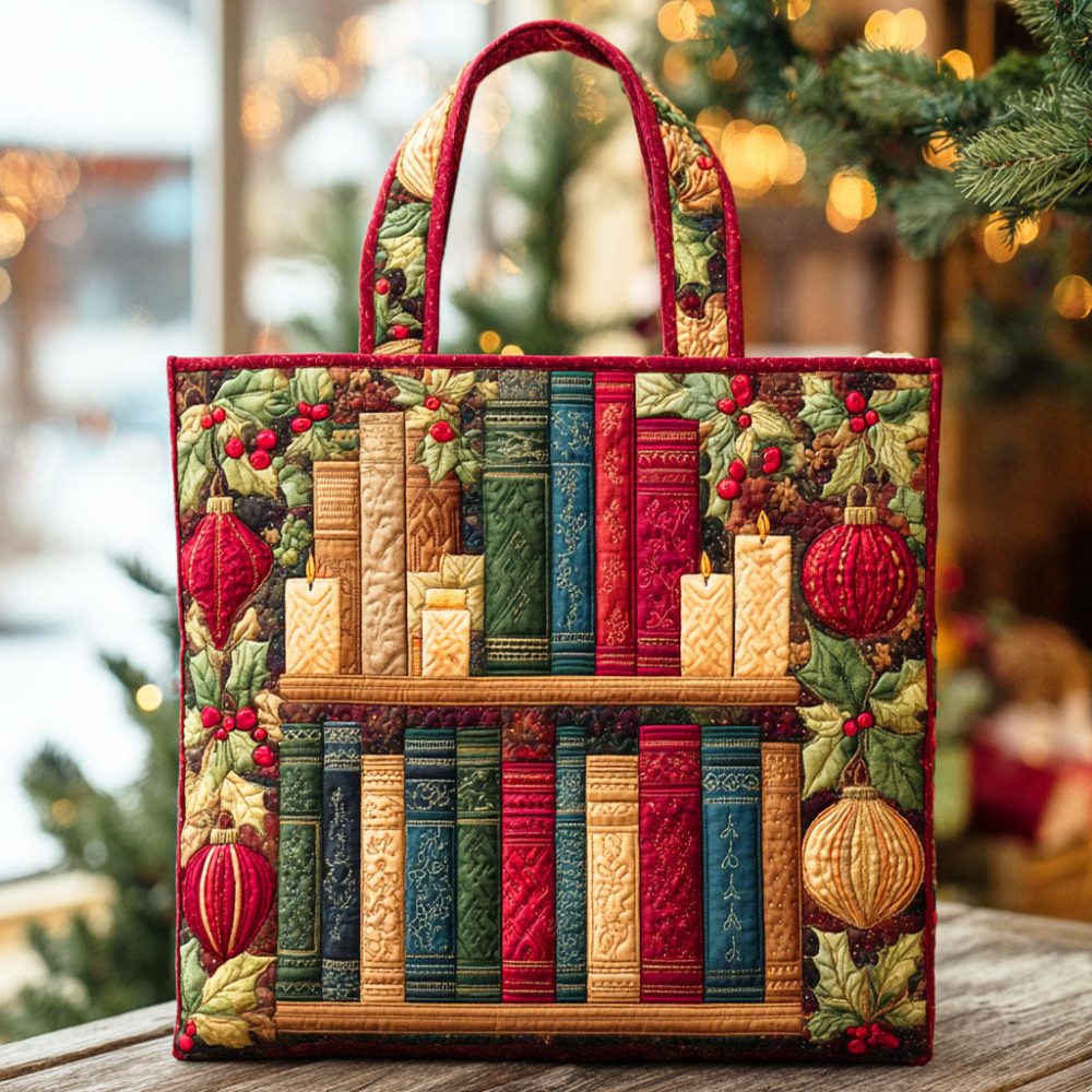 Christmas Tales Quilted Tote Bag