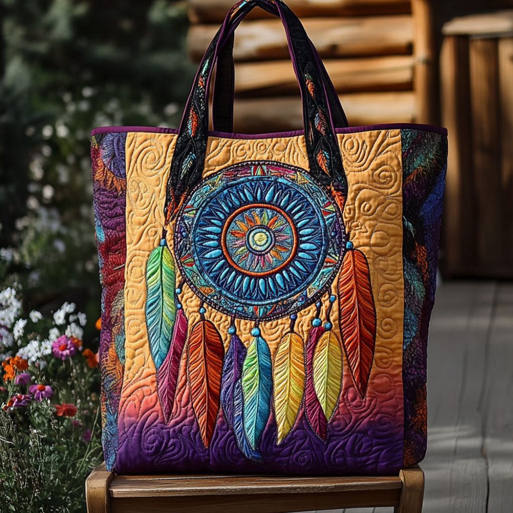 Circle Of Sleep Quilted Tote Bag