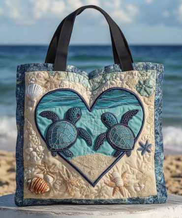 Coastal Calm Quilted Tote Bag