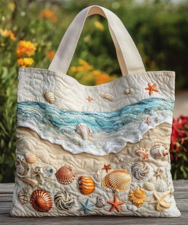 Coastal Charm Quilted Tote Bag