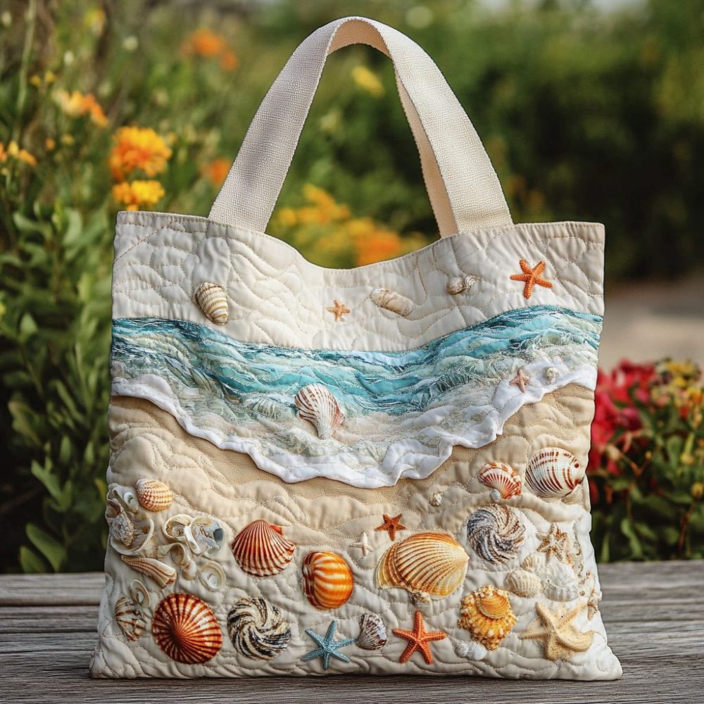 Coastal Charm Quilted Tote Bag