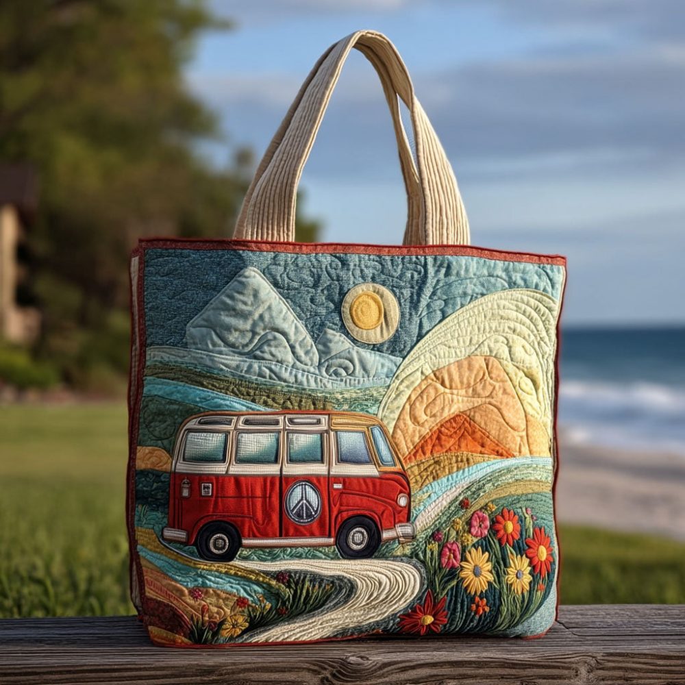 Coastal Cruising Quilted Tote Bag
