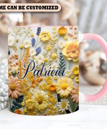 Flowers Mug - Personalized Flowers Accent Mug