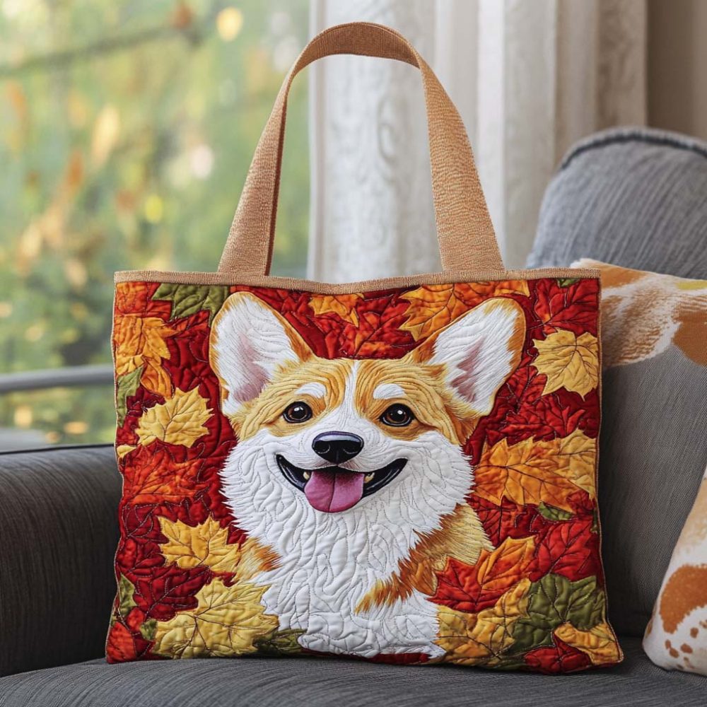 Corgi Dream Land Quilted Tote Bag
