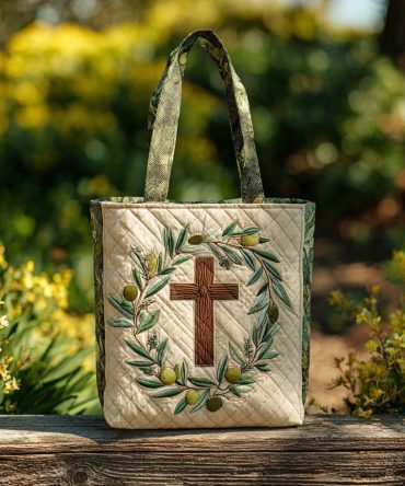 Cross Of Promise Quilted Tote Bag