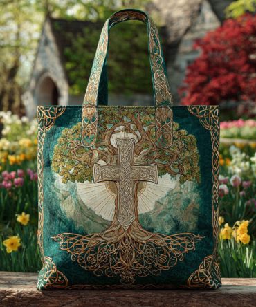 Cross Of Salvation Quilted Tote Bag