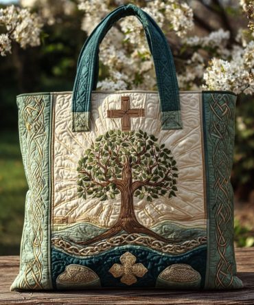 Crossroads Of Light Quilted Tote Bag