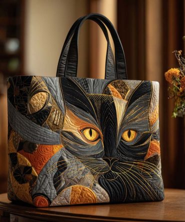 Curious Gaze Quilted Tote Bag