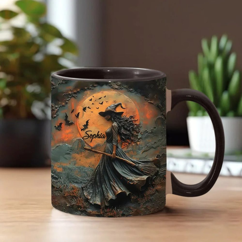 Beautiful Witch - Personalized Witch Accent Mug - Image 3