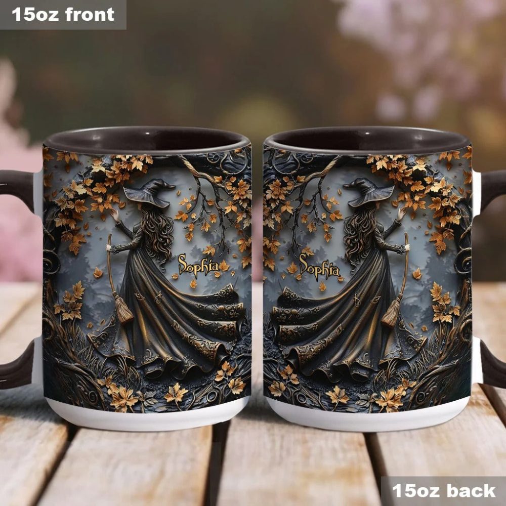 Beautiful Witch - Personalized Witch Accent Mug - Image 2