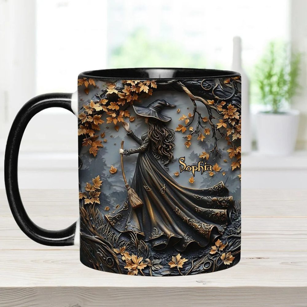 Beautiful Witch - Personalized Witch Accent Mug - Image 4