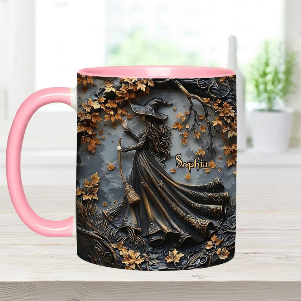 Beautiful Witch - Personalized Witch Accent Mug - Image 5
