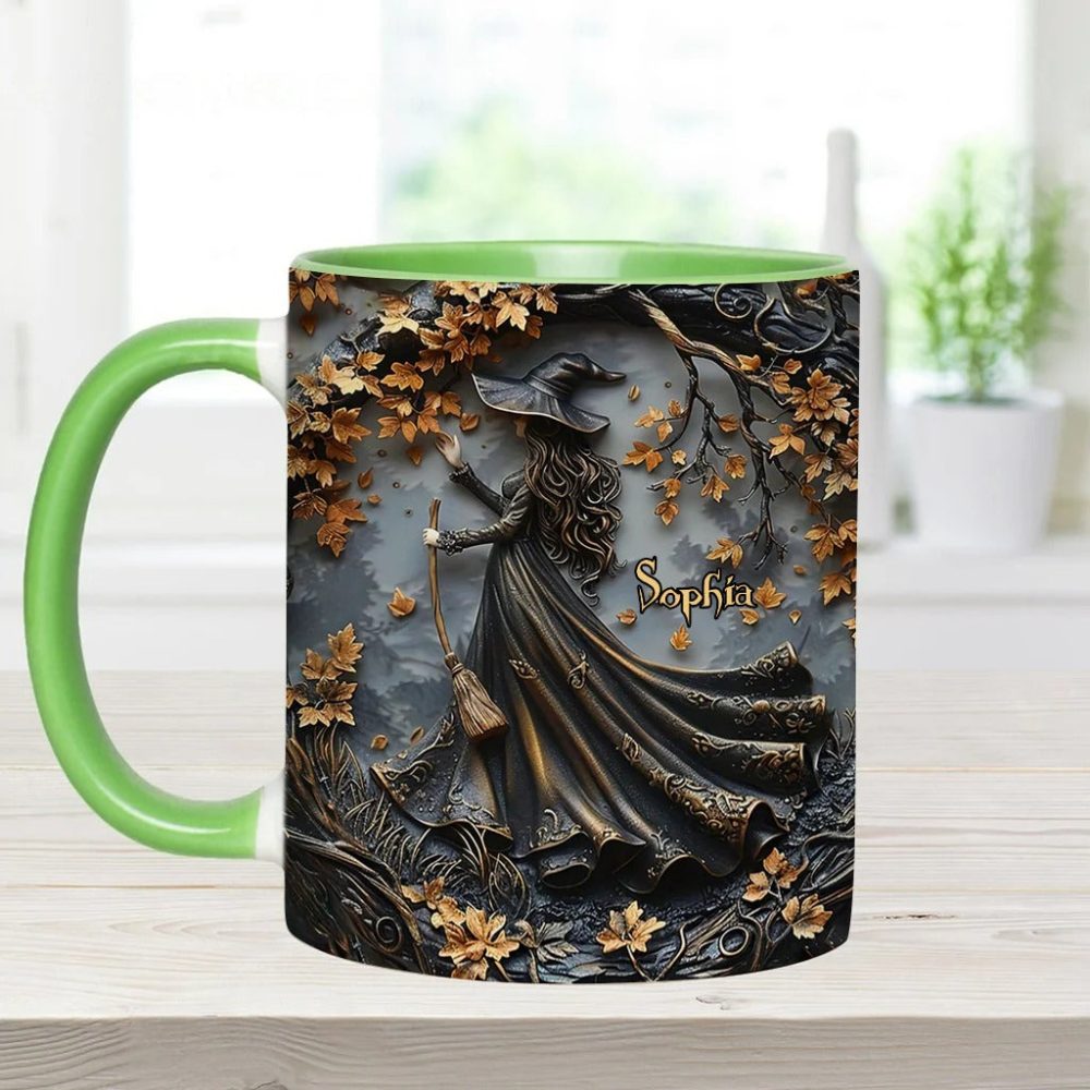 Beautiful Witch - Personalized Witch Accent Mug - Image 6