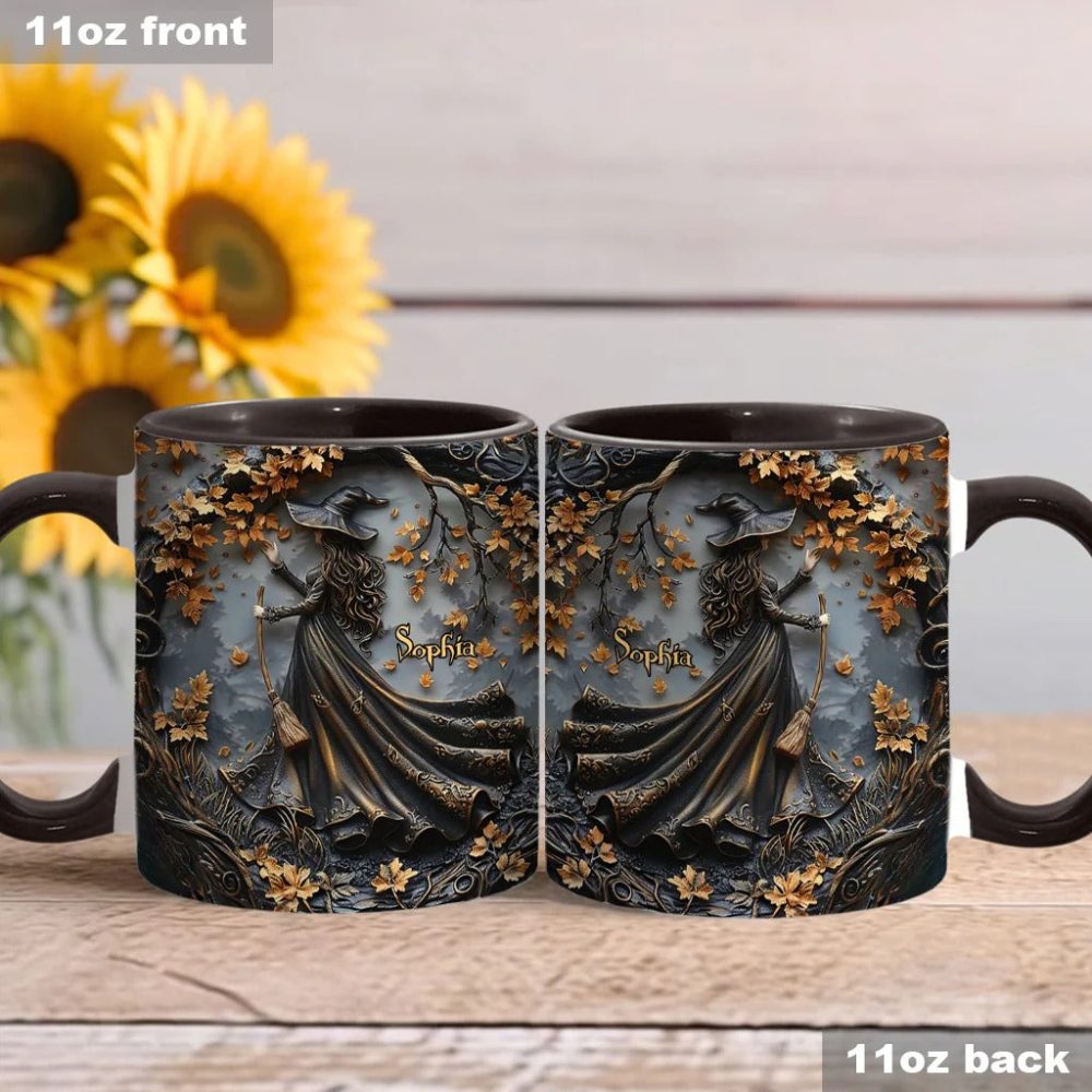 Beautiful Witch - Personalized Witch Accent Mug - Image 3