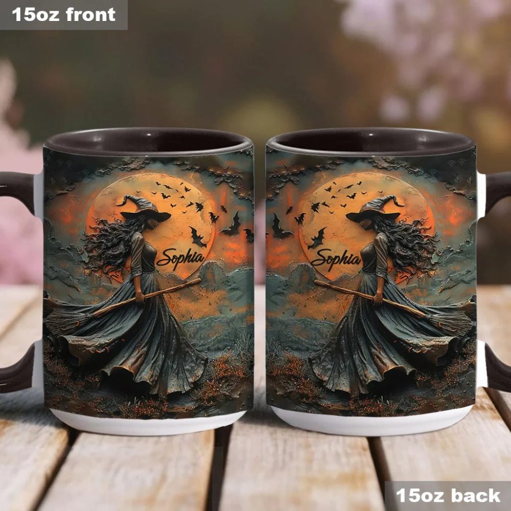 Beautiful Witch - Personalized Witch Accent Mug - Image 2