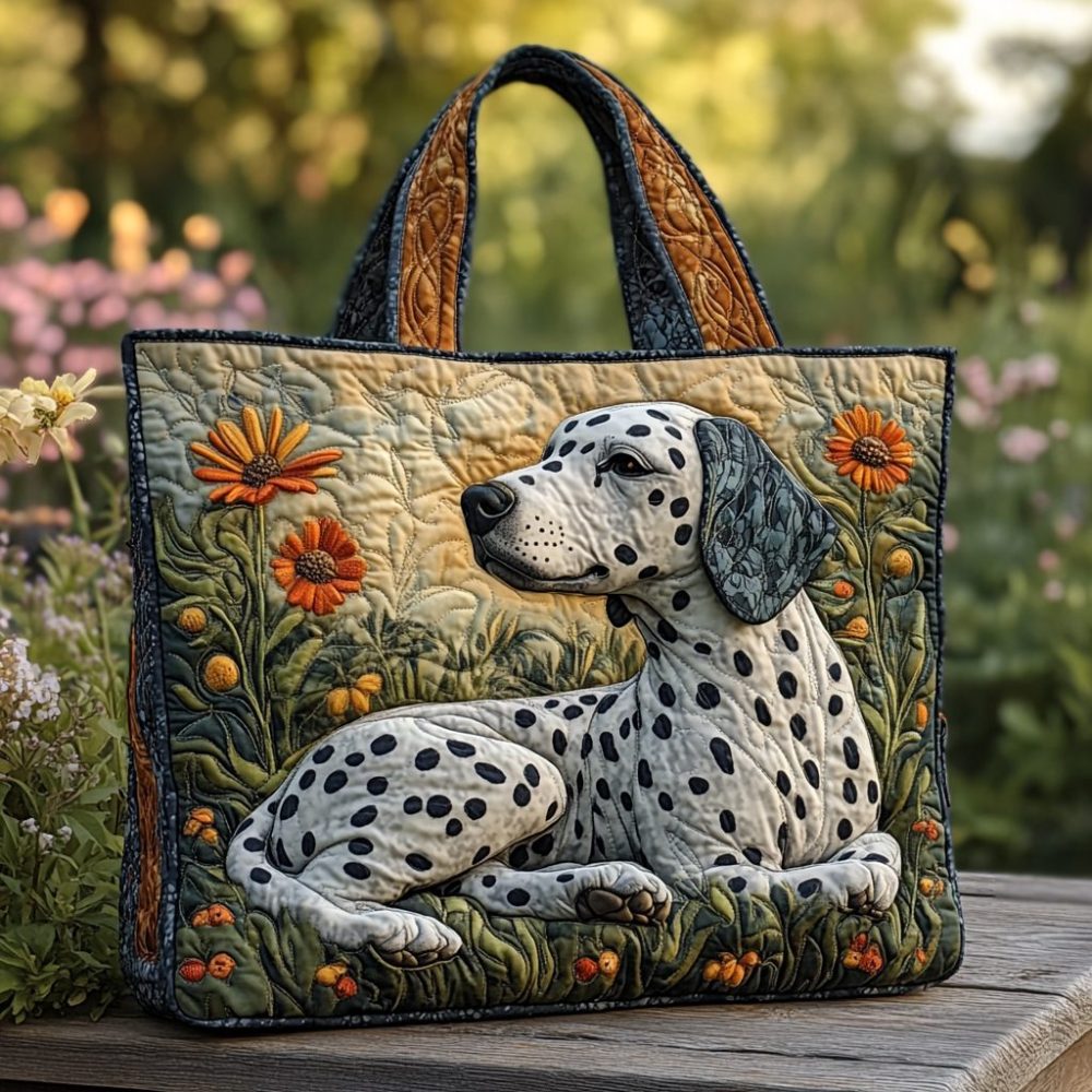 Dalmatian Bliss Quilted Tote Bag