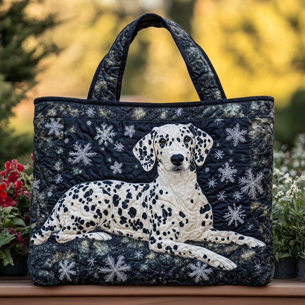 Dalmatian Charm Quilted Tote Bag