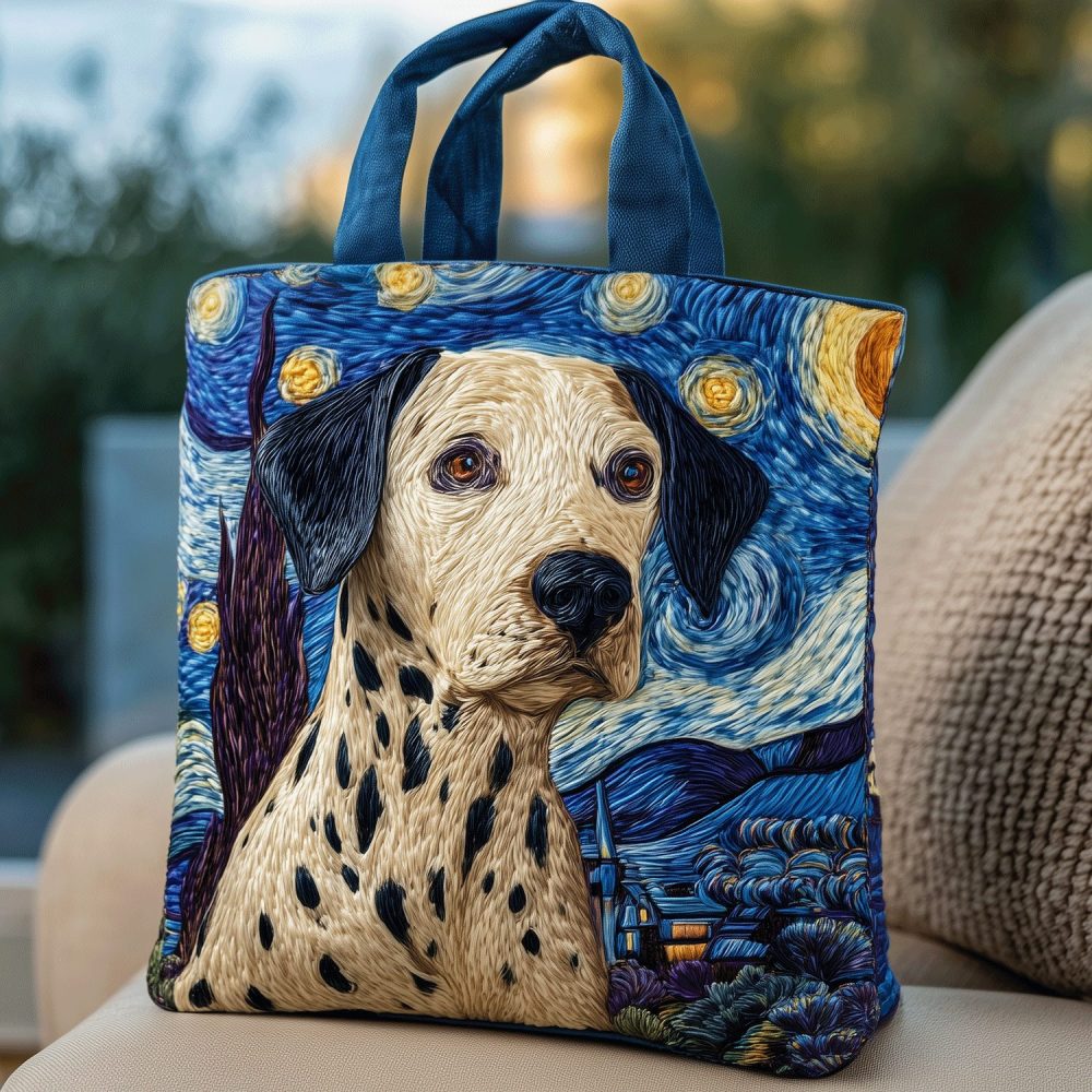 Dalmatian Daydream Quilted Tote Bag