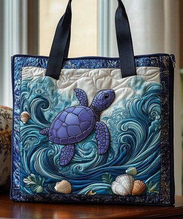 Deep Blue Wonder Quilted Tote Bag