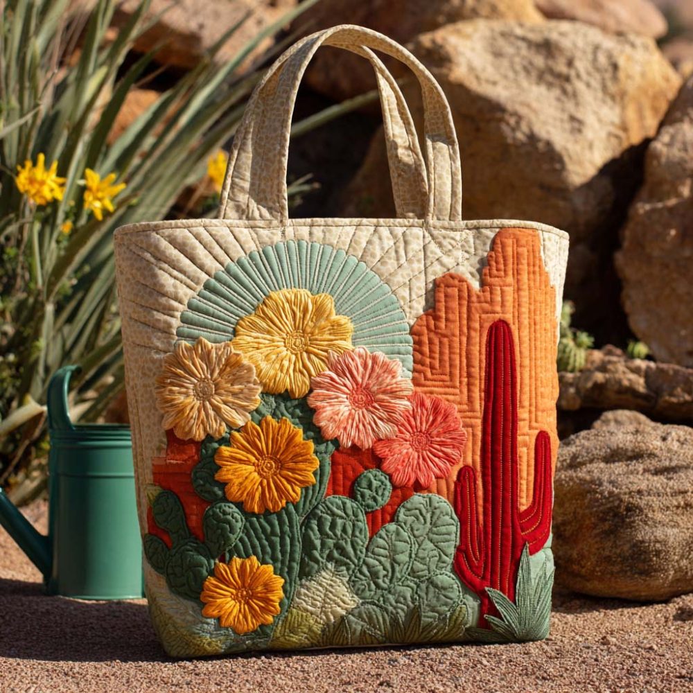 Desert Ember Quilted Tote Bag